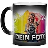 Tasse selbst gestalten/Personalisierbar mit eigenem Foto oder Text Bedrucken/Thermoeffekt/Farbwechseltasse/Magic Cup/Motivtasse/Werbetasse/Zaubertasse - M