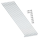 Bnineteenteam Fahrrad Speichen, 10 Stück 13G 2,2 mm Fahrrad Edelstahl Speichen 80mm / 190mm / 220mm / 310mm Lang Speichen mit Nippel für Fahrrad, Dreirad (190MM)