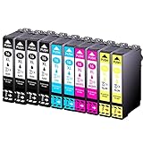 Hyggetech 10x Druckerpatronen als Ersatz für Epson 16XL 16 Multipack Kompatible mit Epson Workforce WF-2010 WF-2510 WF-2520 WF-2530 WF-2540 WF-2630 WF-2650 WF-2660 WF-2750 WF-2760