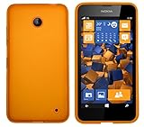 mumbi Hülle kompatibel mit Nokia Lumia 630 / 635 Handy Case Handyhülle, transparent orang