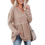 Herbst und Winter V-Ausschnitt Langarm Taille Strickpullover Plissee T-Shirt Rock