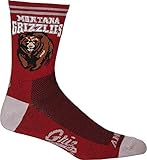 Adrenaline Promotions NCAA Montana Grizzlies Fahrradsocken / Triathlon / Laufsocken, Unisex, 097914126384, weiß, Small - M
