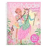 Depesche 11664 TOPModel-Dress me up Fantasy, Mal-und Stickerbuch mit 24 magischen Motiven zum Ausmalen und Bekleben, inkl. 240 Stickern, Circa 20 x 16 x 1 cm, b