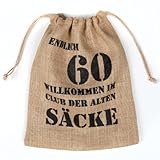 Cera & Toys® ALTER SACK mit Jahreszahl 60 als Geschenkverpackung 100% biologisch abbaubar, umw