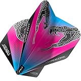 RED DRAGON Hardcore Peter Wright Snake Schwarz Transparent Dart Flights - 3 Sätze pro Packung (9 Flights insgesamt)