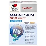 Doppelherz system Magnesium 500 Depot – Hochdosiertes Magnesium als Beitrag zur normalen Muskelfunktion – 60 Tab