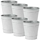 Zinkwanne Pflanzkübel Blumentopf Dekorativen Blumenkasten Vintage Balkon Garten Deko Pflanztöpfe Balkonkasten Blumenkübel Pflanzkasten 6er S