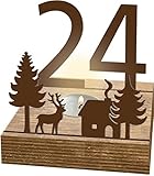 Windlicht mit Einsteck-Zahlen - L