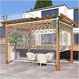 WHOJA Rollo Äußerer klarer Rollo mit Beschlägen, 100% wasserdichte Rollos für Outdoor-Patio-Pavillon-Balkon-Küche, 100cm/ 120cm/ 140cm breit Fensterdecor(Size:120×140cm(47.2'×55.1'))