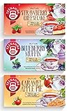 Teekanne Früchtetee 'Sweeteas' 3er Set - Strawberry Cheesecake, Blueberry Muffin, Caramel Apple Pie (3 x 40,5g) von Teek