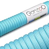 Ganzoo Paracord 550 Seil für Armband, Leine, Halsband, Nylon-Seil 31 Meter, Himmel b