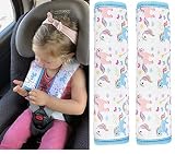 2x HECKBO® Auto Einhorn Mädchen Gurtschutz Schulterpolster Gurtschoner Schulterkissen Autositze Gurtpolster für Kinder & Erw
