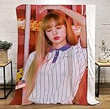 Kuscheldecke Flanelldecke Fleecedecke Kpop Blackpink Mehrfarbig - 180x200cm Wohndecke Flanell Decke Weiche Flauschig Warme mit 3D Gedruckter Blackpink Kuscheldecke Sofadecke Babydeck