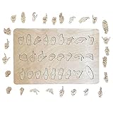 ALLIS Amerikanische Gebärdensprache Puzzle Spielzeug-Kinder Erleuchtung Gebärdensprache Puzzle Brett Buchstaben, Holzpuzzles Gebärdensprache Flash-Karten für Kinder Erwachsene (B)