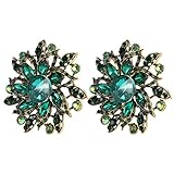 2Pcs Brosche handgefertigte Stifte Legierung Corsage Zubehör Schmuck Handwerk Zubehör für Kleidertaschen Hochzeitsfeier Frauen Männer(Grün)