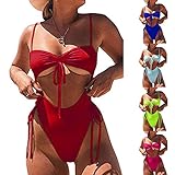 ZGNB Tankini Damen GroßE GrößEn Badeanzug Damen Bauchweg Badekleidung Tankini Bikini Schwarz Damen Tankini Bikini Push up bauchweg Bikini Pink B