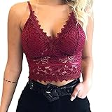 Damen Klassische BH Spitzen Büstenhalter Bralette Push Up Bustier Mittle Halt Gepolstert Wohlfühl-BH Lace Bra Push Up Ohne Bügel Gepolstert Top Stretch Weich Wohlfühl-BH für Yoga Fitness BL176