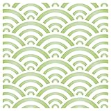 Japanische Wellen-Schablone – wiederverwendbar asiatisch orientalisch chinesisch Meer Wasser Wand Schablone Vorlage – Verwendung für Papier Projekte, Scrapbook, Tagebuch, Wände, Glas, Holz usw. L