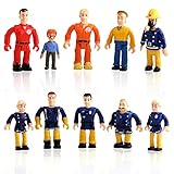 Fireman Sam Cake Topper, FANED10 PCS Fireman Mini Figures Set Birthday Party Supplies, Figures Fireman Cake Decoration for Children Birthday Cake Gifts Decoration O