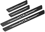 QUXING 4 Stück Kohlefaser Einstiegsleisten Türschweller Trittplatten, für Opel OPC Astra J H G K Auto Schutz Aufkleber Pedal Car Door Sill Zubehör S