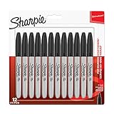 Sharpie Permanent Marker | Marker Stifte mit feiner Spitze | schwarz | 12 Stück Market S