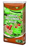 Euflor Erdbeer- und Gemüsemulch 50 L Sack, ideales, dauerhaftes natürliches Abdeckmaterial aus fein geschnittenem M