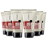 L'Oréal Paris Studio Line Haargel mit Mattefekt, Ultra-starker Halt, Auswaschbar, Matt & Messy Mattierendes Fiber-Gel, 6 x 150