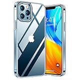 TORRAS Diamond Series für iPhone 12 Pro Max Hülle Extrem Durchsichtig (Vergilbungsfrei) Starke Stoßfestigkeit Schutzhülle Hard PC Back Soft Silikon Bumper Handyhülle iPhone 12 Pro Max - Transp