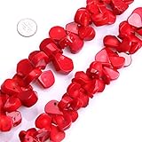 Sweet & Happy Girl'S Store 12x22mm - 14x22mm Geuine roten Korallen Strand 15 Zoll Schmuckherstellung