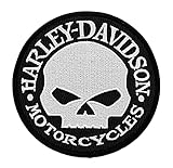 Harley-Davidson 4' Gesticktes Willie G Skull Logo kleines Emblem Aufnäher - Bügelbild Sammlerstück - Merchandise HD