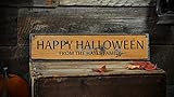 by Unbranded Schild für Halloween Dekoration für Halloween Dekoration für Herbst Party Happy Halloween Schild Halloween Custom Holz Halloween Schild Dek