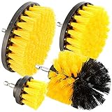 AGT Bürstenset: 4-teiliges Bürsten-Set mit Anschluss für Bohrmaschine & Akkuschrauber (Bürstenset für Akkuschrauber)