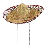 Widmann 1418M - Mexikanischer Sombrero, Durchmesser circa 52 cm, Mexiko, Hut, Mottoparty,