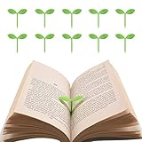 Faletony 10 Stück Sprießen Kleine Grün Lesezeichen Silikon Mini Sprout Bud Lesezeichen Dekoration Kreative Geschenke für Bücherwurm Buchliebhaber L