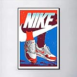 ysldtty Sneaker Michael Jordan Schuhe Mode Aj Geschichte Air Max Wandkunst Malerei Druck Auf Seide Leinwand Poster Dekoration 40X60 cm Ohne F
