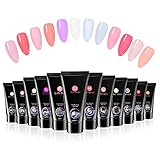 Nail Gel Quick Building Set, Nail Gel Nail Extension Builder Fester Kristall für Nail Art Nail Manicure (12 Colors)