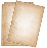 100 Blatt Vintage hell Briefpapier im DIN A4 Format - beidseitig bedruckt in qualitativem 120g Papier - von Sophies Kartenw