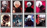 HYD Art Tokyo Ghoul SSS Monster Kaneki bunt sortierte Charaktere Bild Stoff Wand Kunstwerk Poster, 20,3 x 25,4 cm, ohne Rahmen, 8 Stück