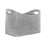 OMING Brennholzsack Filz Tasche Brennholz Kamin Holz Filz Tasche Korb Feuer Holz Tasche Brennholz Korb Kaminherd Brennholzträger Canvas-Holzträger (Color : Light Grey)