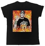 Daffy John Cena Fire Poster Funny Gift Designer Unisex T-Shirt, Schwarz , L