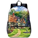 lixiaochao Jugendmode Rucksack Garten Klassischer Rucksack Bedruckte Mode Erwachsene Kinder Rucksack Schultasche （45x30x15cm） 3D gedruckter Rucksack