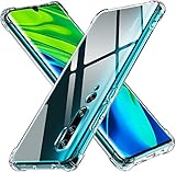 ivoler Klar Silikon Hülle für Xiaomi Mi Note 10 / Xiaomi Mi Note 10 Pro mit Stoßfest Schutzecken, Dünne Weiche Transparent Schutzhülle Flexible TPU Durchsichtige Handyhülle Kratzfest Case C