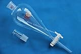 500 ml pyriform Scheidetrichter, Drop Trichter, mit PTFE Absperrhahn, 24/29 Gelenk