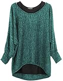 Emma & Giovanni - Damen Oversize Oberteile Tshirt/Pullover (2 Stück) / Made In Italy, XL-XXL, Grü
