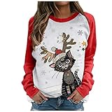 Weihnachten Damen Kurzarm elegant blusen t-Shirt Oversize Bluse Damen grau grün Oberteil Damen weiß Bluse Spitze Damen Hoodie lila swetchert Jacke Damen Damen Top