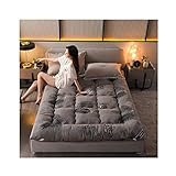 GXFWJD Lammwolle Matratze Japanische Futon-Matratze Dicke Bodenmatratze Faltbare Matratzenauflage Futon Tragbare Einfarbige Gästematratze für Doppelbett, Einzelbett (Color : B, Size : 150x200cm)