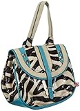 poodlebag® Schultertasche Funkyline Exotic Remix in versch. Design, Zebra Petrol oder Pink Snake Damen H