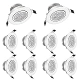 YSSMAO 10 STÜCKE Dimmable LED Einbau Decken Daunenlicht 6 Watt cool warm Natürliche weiße Lampe 220V 110V Downlight Spotlight für Home H