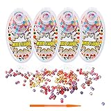 Ulikey 400 Getreide Zigarettenfilter Kapseln, 4 Kisten Perlen für Zigaretten, Fruchtgeschmack Flavour Kreative Fruchtduft Explosion Perlen, Click Filter Kugeln, Aromatischen Hülsen (Gemischte Aromen)