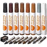 Katzco Möbel--Set für Holz-Marker, 17 Stück â€“ Marker und Wachsstifte mit Spitzer Kit, für Flecken, Kratzer, Holzböden, Tische, Tische, Tischler, Bettpfosten, en und Abdeckung